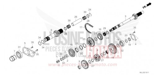 BOITE DE VITESSES (ARBRE SECONDAIRE) (DCT) GL1800BDP de 2023